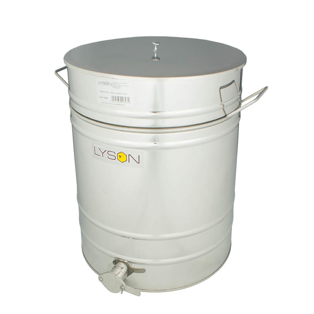 Lyson Abfüllbehälter Edelstahl - 200l - Ø600,H630 - Griffe – Bild 1